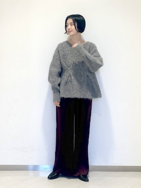 「e/rm（イーアールエム）のアイテム（パンツ）」を使った、sakiさん（レディース・162cm）の冬コーディネート