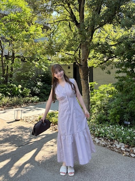 「アイテム（ワンピース/ドレス）」を使った、まりめろ(中村真凜)さん（レディース・150cm）の夏コーディネート