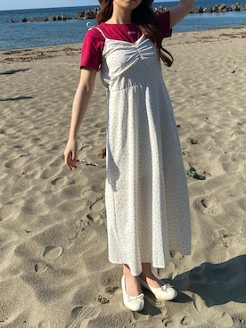 「GRL（グレイル）のアイテム（パンプス）」を使った、まりめろ(中村真凜)さん（レディース・150cm）の夏コーディネート