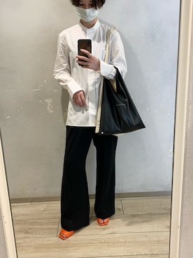 「mame（マメ）のアイテム（パンツ）」を使った、音さん（レディース・158cm）の夏コーディネート