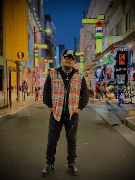 「AVIREX（アヴィレックス）のアイテム」を使った、ᛒᛖᚱᛋᛖᚱᚴᚱさん（メンズ・166cm）の夏コーディネート