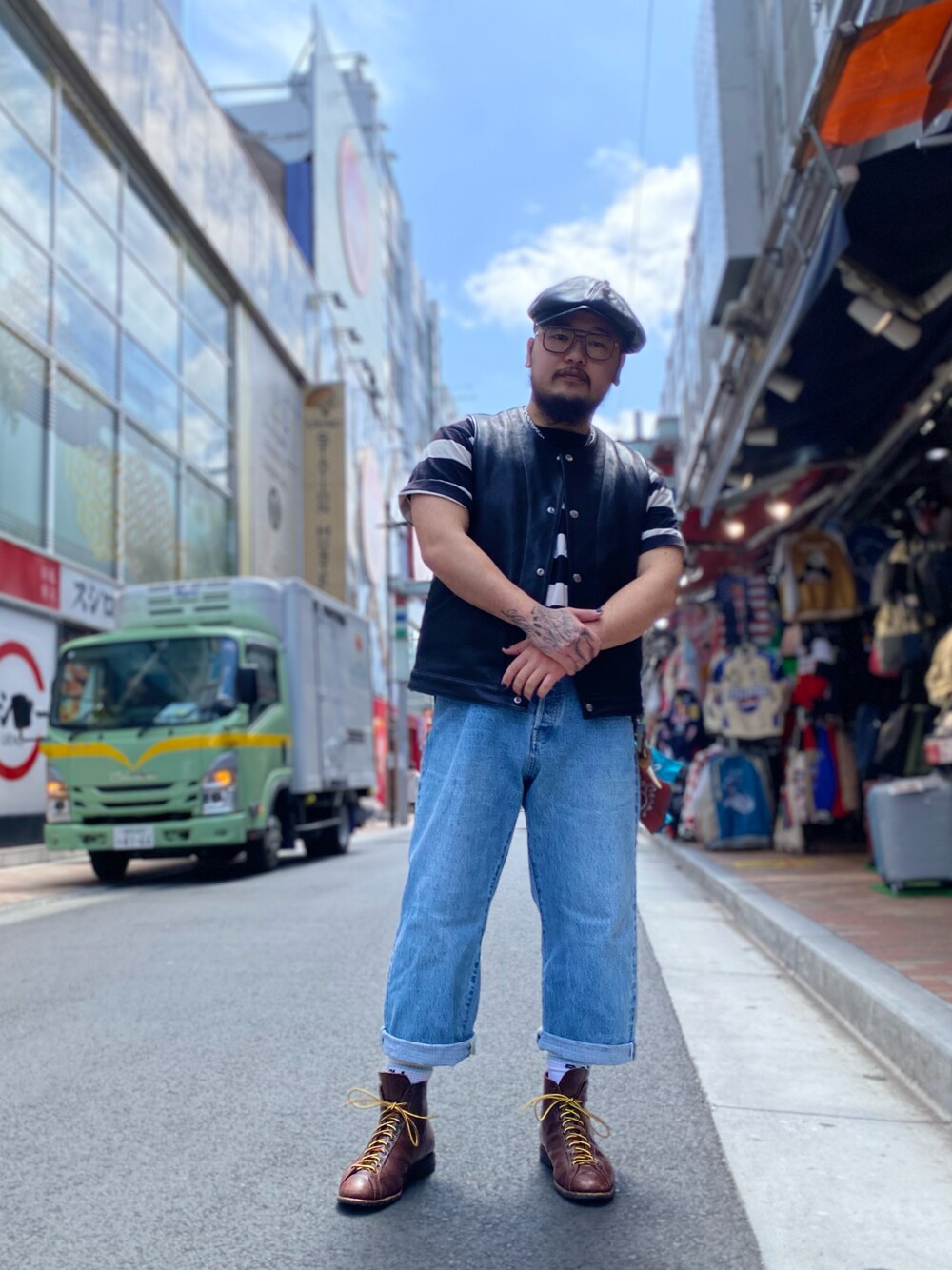 Schott/ショット/LEATHER NEWSBOY CAP/レザー ニュースボーイ
