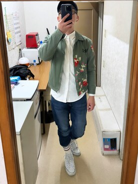 「ZARA（ザラ）のアイテム（ブルゾン）」を使った、UGOSAさん（メンズ・174cm）の秋コーディネート