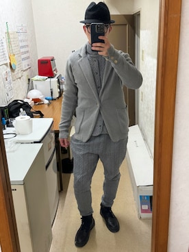 「AKM（エイケイエム）のアイテム（ジャケット/アウター）」を使った、UGOSAさん（メンズ・174cm）の秋コーディネート