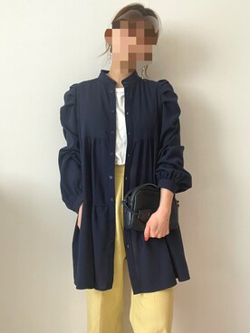 「NICE CLAUP（ナイスクラップ）のアイテム（パンツ）」を使った、Tomoさん（レディース・162cm）の春コーディネート