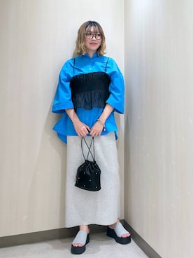 「アイテム（その他トップス）」を使った、おかゆ❤︎彡さん（レディース・158cm・20代）の春コーディネート