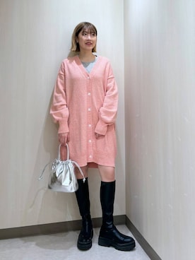 ストレッチロングブーツ 163867を使った人気ファッション