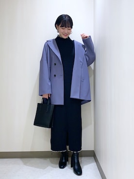 「LOWRYS FARM（ローリーズファーム）のストレッチヒールブーツ　851418（ブーツ）」を使った、おかゆ❤︎彡さん（レディース・158cm）の秋コーディネート