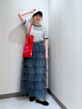 「アイテム（キャップ）」を使った、おかゆ❤︎彡さん（レディース・158cm・20代）の春コーディネート