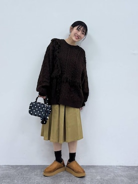「アイテム（チノパンツ）」を使った、おかゆ❤︎彡さん（レディース・158cm・20代）の秋コーディネート