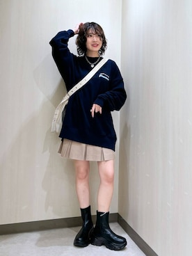 「アイテム（スウェット）」を使った、おかゆ❤︎彡さん（レディース・158cm・20代）の秋コーディネート