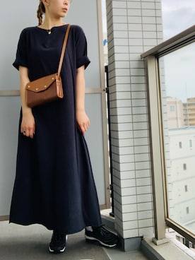 「THE SHINZONE（ザ　シンゾーン）のアイテム（ワンピース/ドレス）」を使った、ca0liiiiさん（レディース・166cm）の夏コーディネート