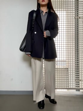 「アイテム（スラックス）」を使った、ca0liiiiさん（レディース・168cm・30代）の秋コーディネート