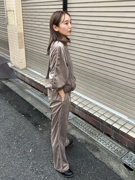 「WHIMSIC（ウィムジック）のアイテム（その他アウター）」を使った、nakao takakoさん（レディース・159cm）の秋コーディネート