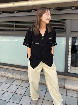 「東洋エンタープライズ（トーヨーエンタープライズ）のアイテム（トップス）」を使った、nakao takakoさん（レディース・159cm）の春コーディネート