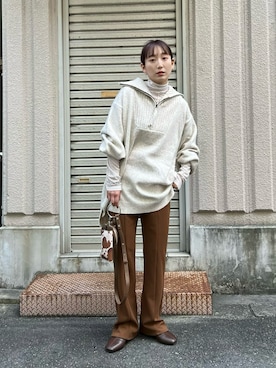 「ジップパーカ」｜nakao takakoさん（レディース・159cm）の冬コーディネート