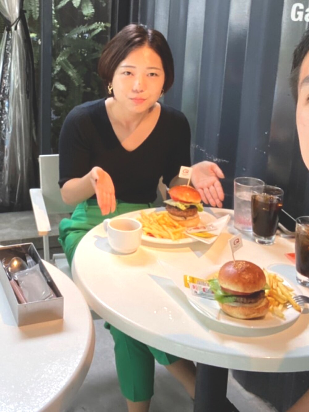 「オフィスカジュアル」｜「Doula Doulaの5分袖サマーリブニットトップス（ニット/セーター、ブラック系）」を使った、Mayu  さん（レディース・157cm）の秋コーディネートの1枚目の写真
