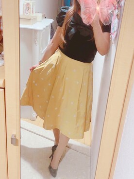 「skirt」｜「アイテム（アクセサリー）」を使った、Lenさん（レディース・151cm）の秋コーディネート