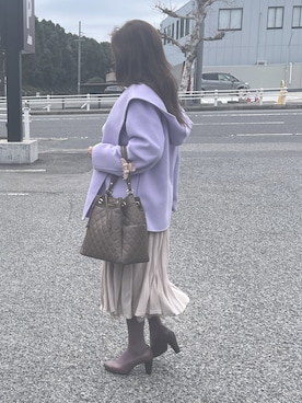 「ECCO（エコー）のアイテム」を使った、Lenさん（レディース・151cm）の冬コーディネート