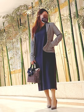 「SEVEN TWELVE THIRTY（セヴントゥエルヴサーティー）のアイテム」を使った、Lenさん（レディース・151cm）の春コーディネート