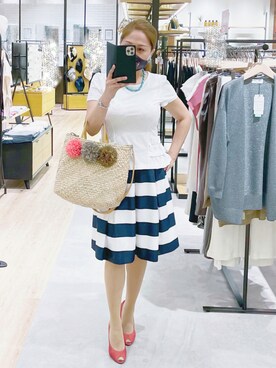 「SEVEN TWELVE THIRTY（セヴントゥエルヴサーティー）のアイテム」を使った、Lenさん（レディース・151cm）の夏コーディネート