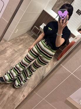 「JEANASIS（ジーナシス）のアイテム（パンツ、グリーン系）」を使った、Shihoさん（レディース・153cm）の春コーディネート