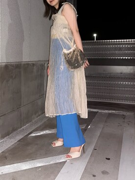 「RANDA（ランダ）のアイテム（シューズ、ホワイト系）」を使った、Shihoさん（レディース・153cm）の春コーディネート
