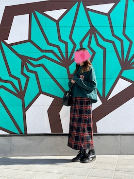 「Dr. Martens（ドクターマーチン）のレディース Dr.Martens ドクターマーチン 1460 W PASCAL 8 EYE BOOT パスカル 8アイレットブーツ 13512006 BLACK VIRGINIA（ブーツ）」を使った、Cana＊Chiiさん（レディース・169cm）の秋コーディネート