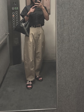 「アイテム（チノパンツ）」を使った、ネさん（レディース・160cm・20代）の夏コーディネート