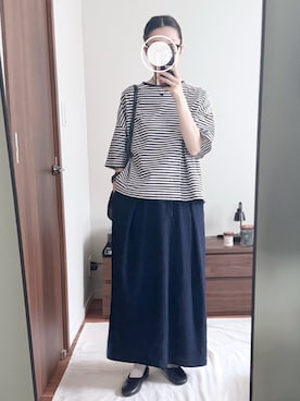 「KBF（ケイビーエフ）のアイテム（バッグ）」を使った、zua.さん（レディース・157cm）の夏コーディネート