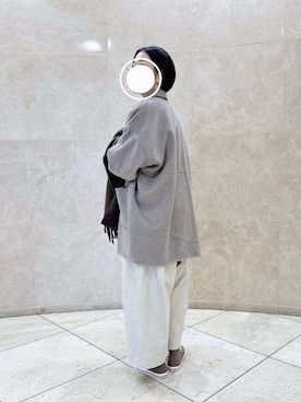 「アイテム（その他アウター）」を使った、zua.さん（レディース・157cm）の冬コーディネート