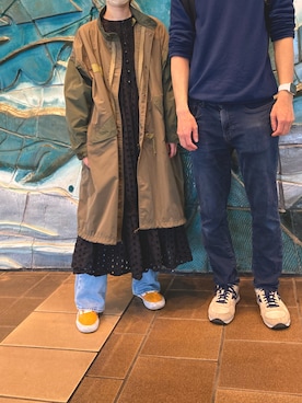 「FREAK'S STORE（フリークスストア）のアイテム（ワンピース、ブラック系）」を使った、kii＊さん（レディース・160cm）の春コーディネート