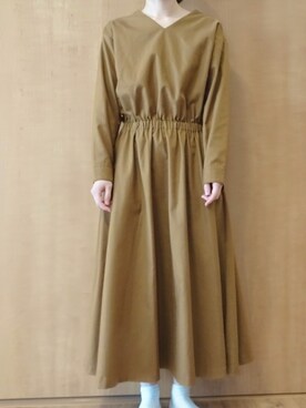 「URBAN RESEARCH DOORS（アーバンリサーチドアーズ）のアイテム（ワンピース、ベージュ系）」を使った、kii＊さん（レディース・160cm）の春コーディネート