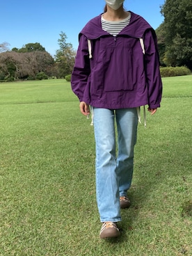 「BEAMS BOY（ビームスボーイ）のアイテム（ナイロンジャケット）」を使った、kii＊さん（レディース・160cm）の秋コーディネート