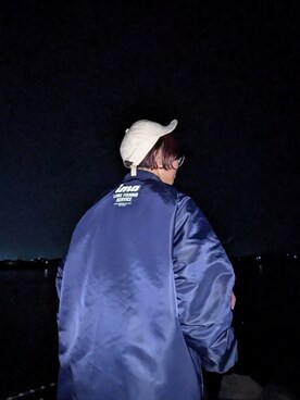 「Foxfire（フォックスファイヤー）のアイテム（帽子）」を使った、さかもとさん（レディース・159cm）の秋コーディネート