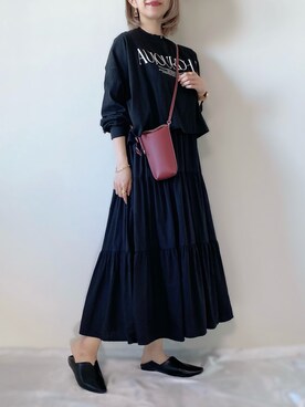 「rectangle（レクタングル）のアイテム（シャツワンピース）」を使った、memeさん（レディース・158cm）の秋コーディネート