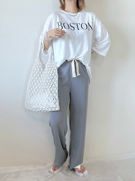 「rectangle（レクタングル）のアイテム（サンダル）」を使った、memeさん（レディース・158cm）の春コーディネート