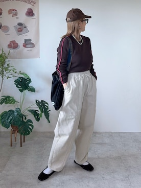 「アイテム（ネックレス）」を使った、memeさん（レディース・158cm）の秋コーディネート