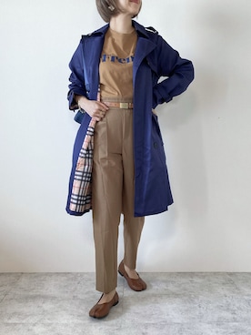 「40代ファッション」｜「アイテム（トレンチコート）」を使った、memeさん（レディース・158cm）の秋コーディネート