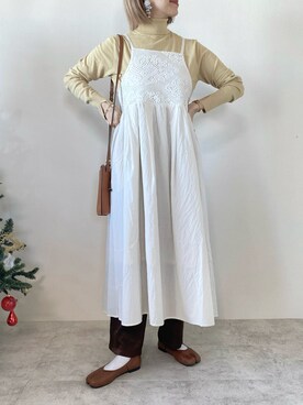 「クリスプ」｜「アイテム（パンプス）」を使った、memeさん（レディース・158cm）の冬コーディネート