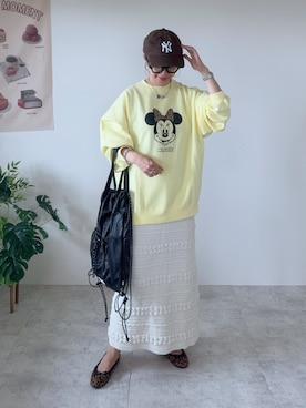「アイテム（バレエシューズ）」を使った、memeさん（レディース・158cm）の秋コーディネート