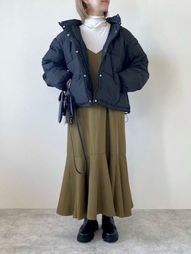 「rps（アールピーエス）のアイテム（ダウンジャケット/コート）」を使った、memeさん（レディース・158cm）の秋コーディネート