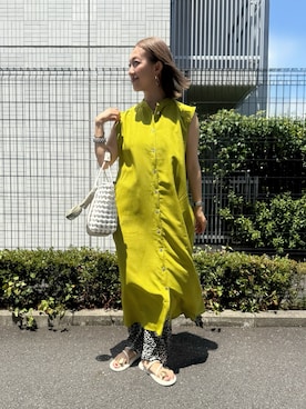 「アイテム（ワンピース）」を使った、memeさん（骨格ウェーブ・レディース・158cm）の夏コーディネート