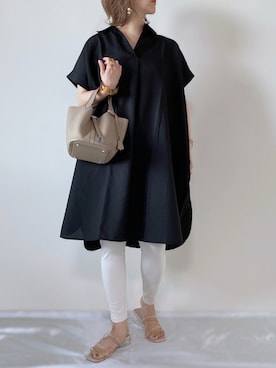 「COOLなこのコが仲間入り」｜「アイテム（チュニック）」を使った、memeさん（レディース・158cm）の夏コーディネート