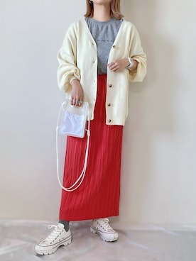 「MATCH&more（マッチアンドモア）のアイテム」を使った、memeさん（レディース・158cm）の春コーディネート