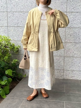 「libelle more（リベル モア）のアイテム（ブルゾン）」を使った、memeさん（レディース・158cm）の春コーディネート
