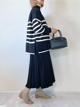 「RR TOKYO（アールアールトウキョウ）のアイテム」を使った、memeさん（レディース・158cm）の冬コーディネート