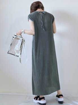 「beautiful people（ビューティフルピープル）の【beautiful people(ビューティフルピープル)】《STUDIOUS別注》ビニールサコッシュバッグ（ショルダーバッグ）」を使った、memeさん（レディース・158cm）の夏コーディネート