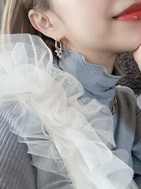 「GOLDY（ゴールディ）のアイテム（ピアス（両耳用））」を使った、memeさん（レディース・158cm）の春コーディネート