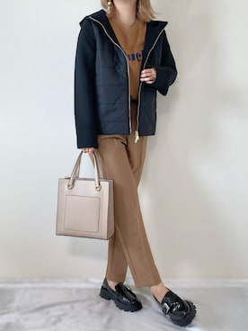 「libelle more（リベル モア）のアイテム（ブルゾン）」を使った、memeさん（レディース・158cm）の秋コーディネート